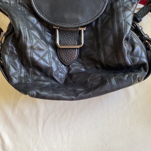 Mazzini Black Embroidered Leather Backpack - Picture 2 of 6